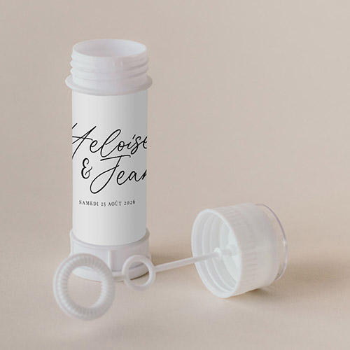 Tube à bulle de mariage Prénoms à personnaliser