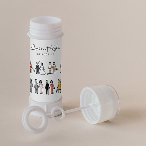 Tube à bulle de mariage Tenues à personnaliser