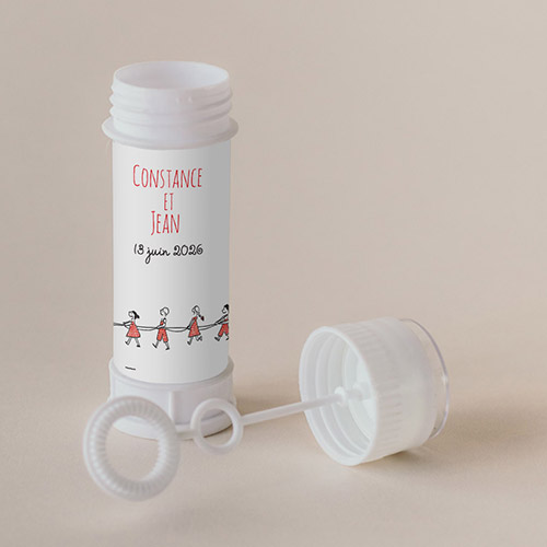 Tube à bulle de mariage Traîne de la mariée à personnaliser