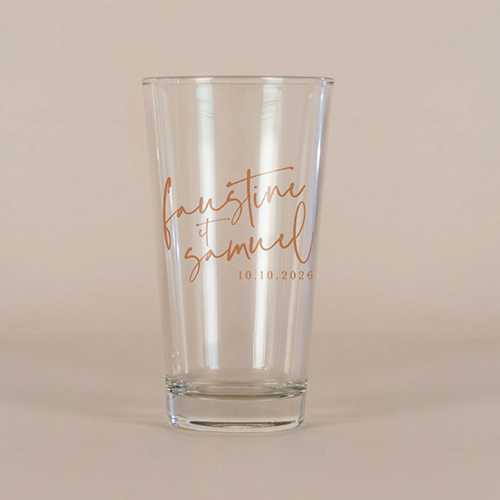 Verre à bière de mariage Annecy à personnaliser