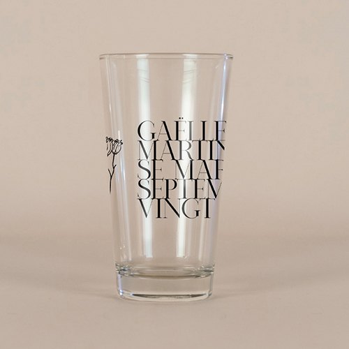 Verre à bière de mariage Austin à personnaliser