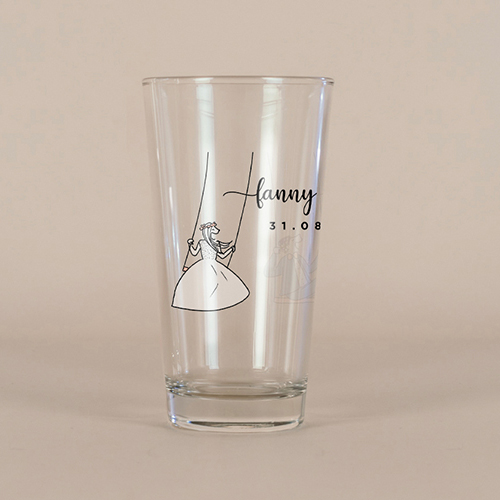 Verre à bière de mariage Balançoires à personnaliser