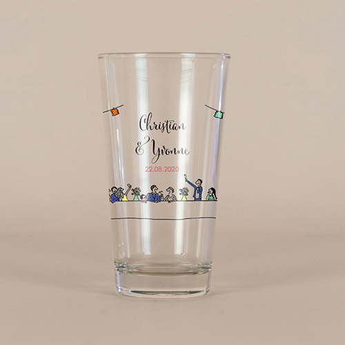 Verre à bière de mariage Banquet de mariage à personnaliser