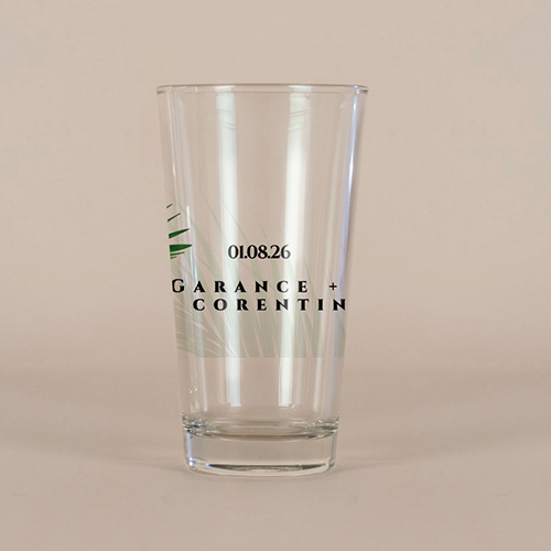 Verre à bière de mariage Branche à personnaliser