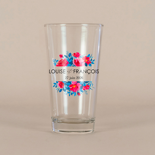 Verre à bière de mariage Charlotte à personnaliser