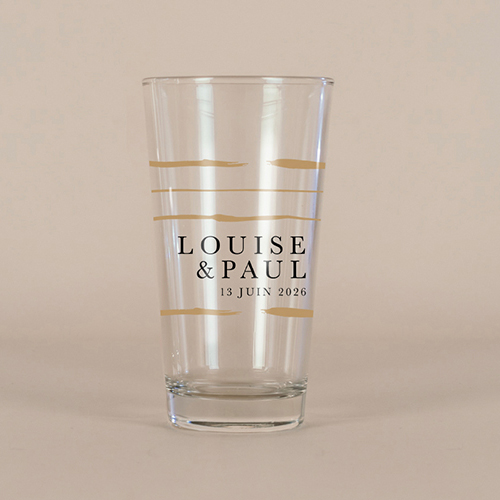Verre à bière de mariage Danneh à personnaliser