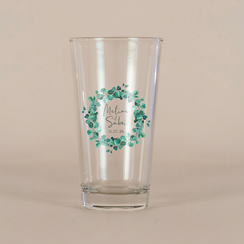 Verre à bière de mariage Ema à personnaliser