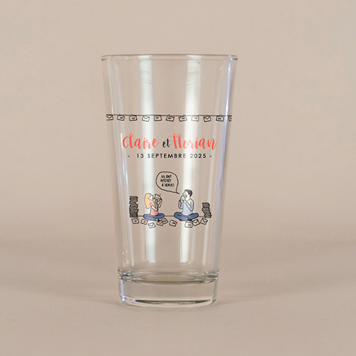 Verre à bière de mariage Invitations à personnaliser