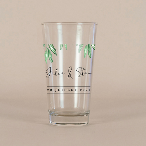 Verre à bière de mariage Roma à personnaliser