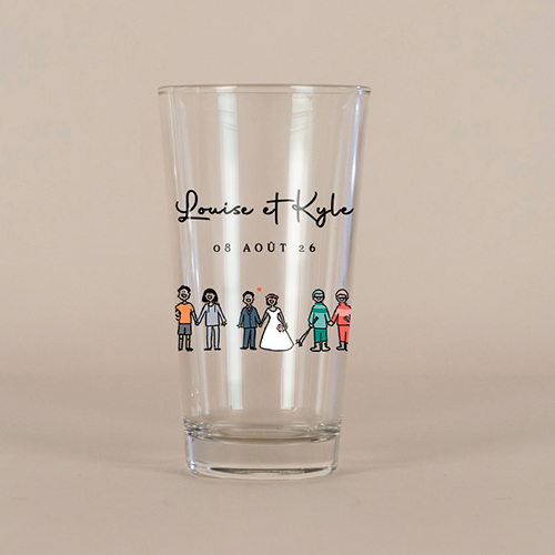 Verre à bière de mariage Tenues à personnaliser