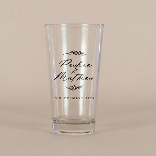 Verre à bière de mariage Wild à personnaliser