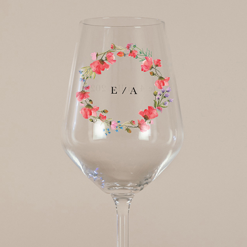Verre à vin de mariage Alexandria à personnaliser