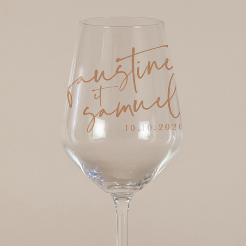 Verre à vin de mariage Annecy à personnaliser