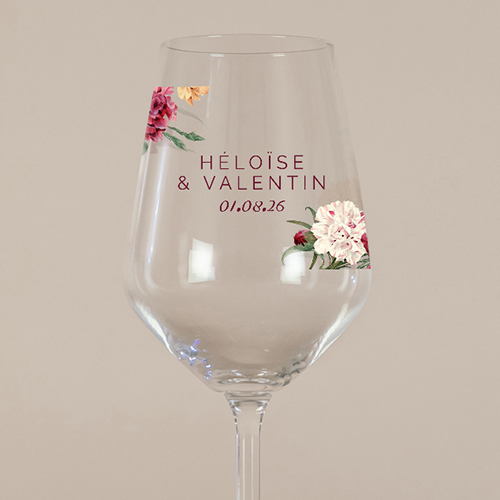 Verre à vin de mariage Automne à personnaliser