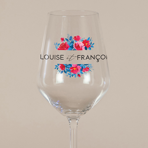 Verre à vin de mariage Charlotte à personnaliser