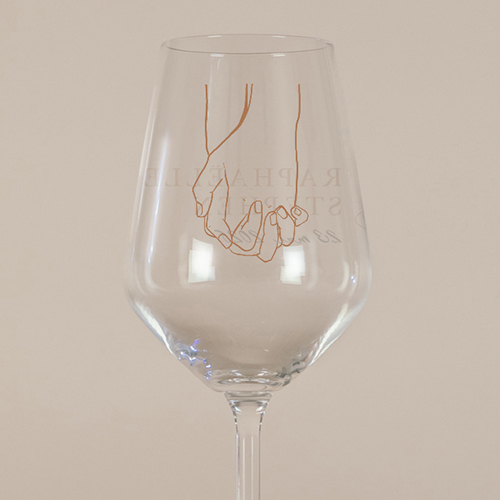 Verre à vin de mariage Cody à personnaliser