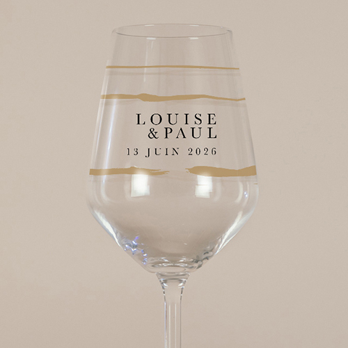 Verre à vin de mariage Danneh à personnaliser