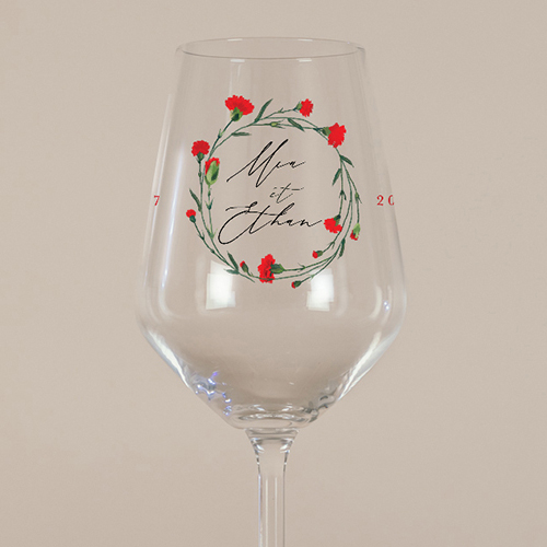 Verre à vin de mariage Dellus à personnaliser
