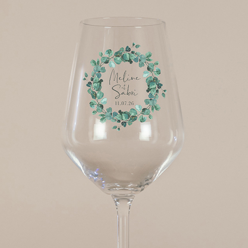 Verre à vin de mariage Ema à personnaliser