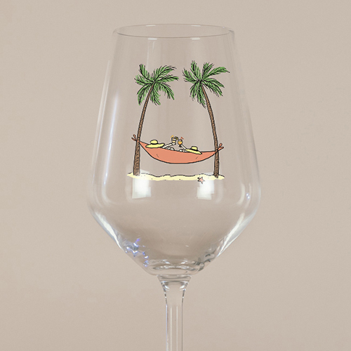 Verre à vin de mariage Hamac à personnaliser