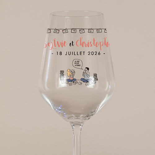 Verre à vin de mariage Invitations à personnaliser