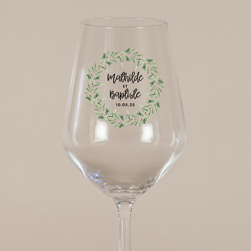 Verre à vin de mariage Natural à personnaliser