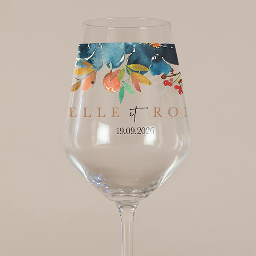 Verre à vin de mariage Nova à personnaliser