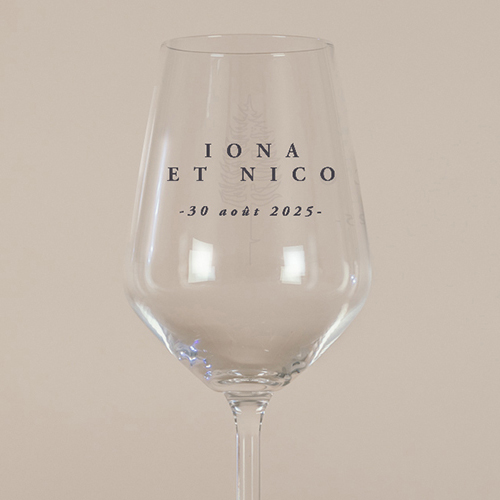 Verre à vin de mariage Tall tree à personnaliser
