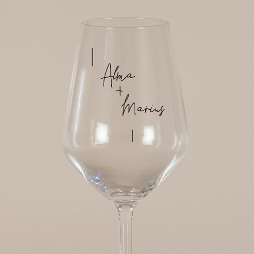 Verre à vin de mariage Warp à personnaliser