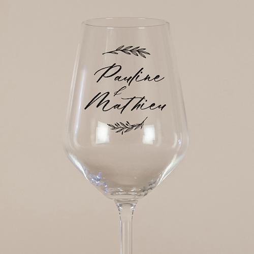 Verre à vin de mariage Wild à personnaliser