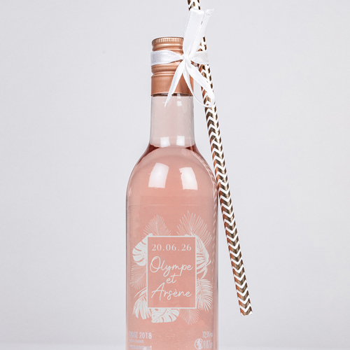 Rosé de mariage Cadre tropical à personnaliser