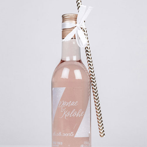 Rosé de mariage Color block à personnaliser