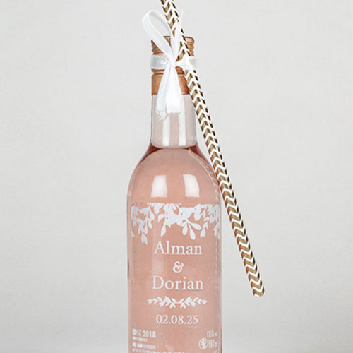 Rosé de mariage Feuillage délicat à personnaliser