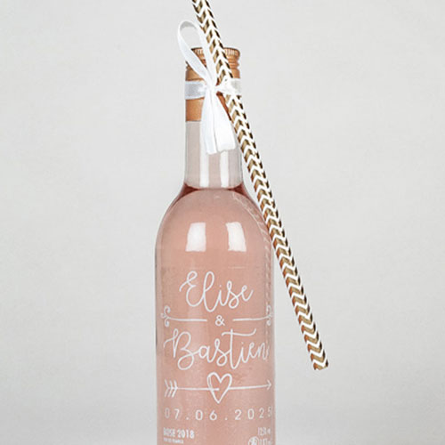 Rosé de mariage Flèche à personnaliser