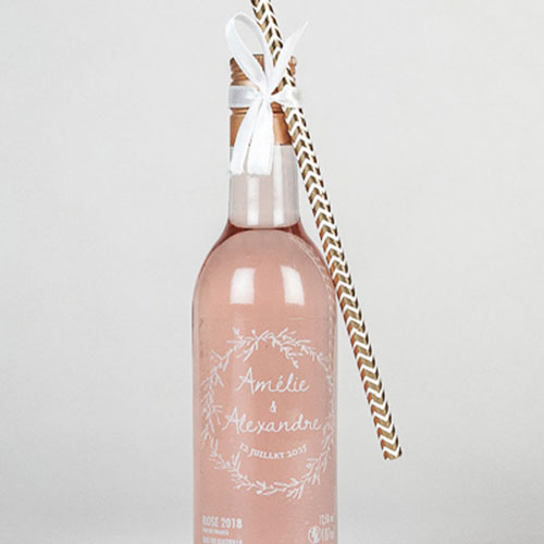 Rosé de mariage Kraft à personnaliser