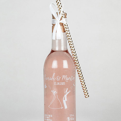 Rosé de mariage Lancer de bouquet à personnaliser