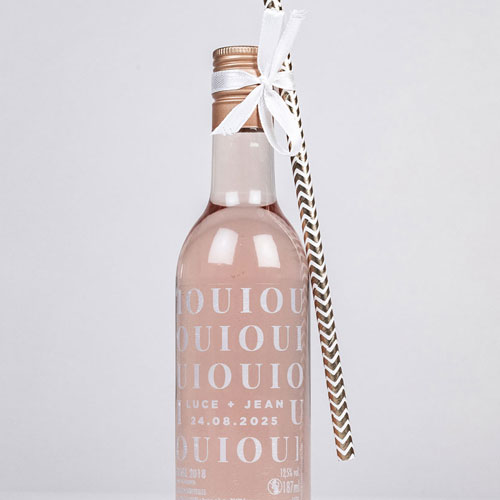 Rosé de mariage Lettering à personnaliser