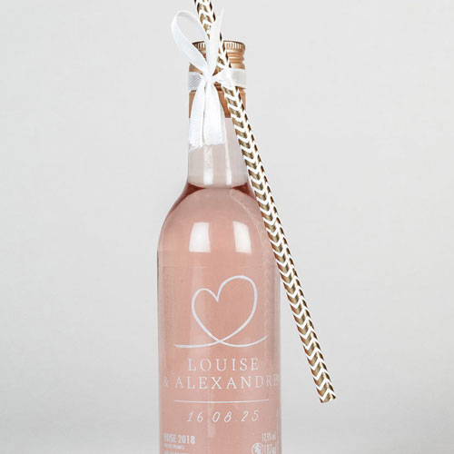 Rosé de mariage Love à personnaliser