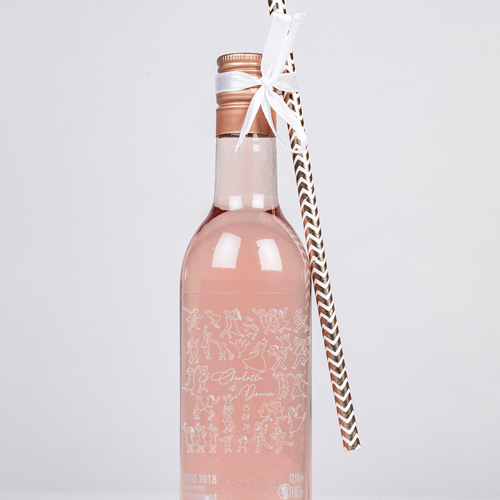 Rosé de mariage Scène danseurs à personnaliser