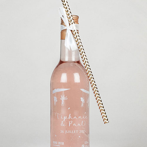 Rosé de mariage Vases suspendus à personnaliser