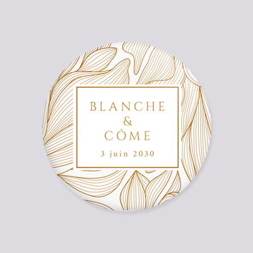 Badge de mariage Chantilly à personnaliser