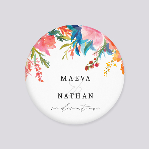 Badge de mariage Elixir à personnaliser