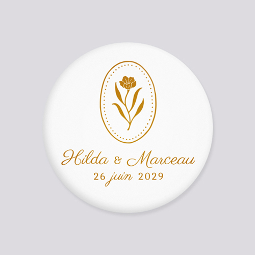 Badge de mariage Ivyrose à personnaliser