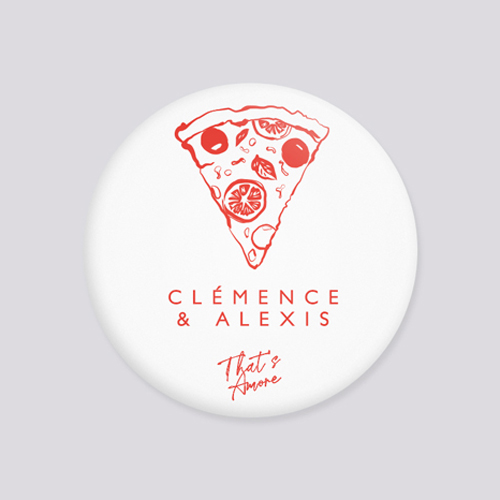 Badge de mariage Margherita à personnaliser