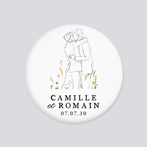 Badge de mariage Ôde Hommes à personnaliser