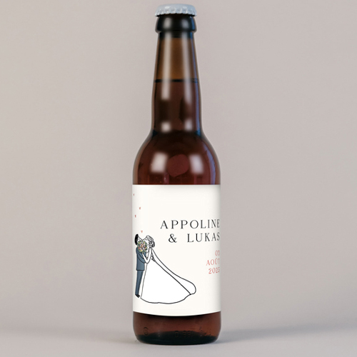 Bière de mariage Bouquet de bisous à personnaliser