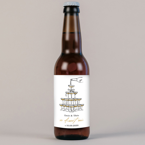 Bière de mariage Champagne à personnaliser