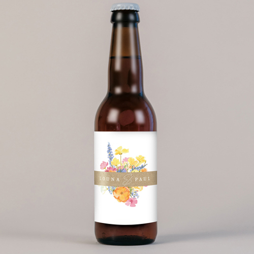 Bière de mariage Corolle à personnaliser