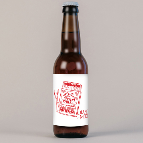 Bière de mariage Le Match à personnaliser