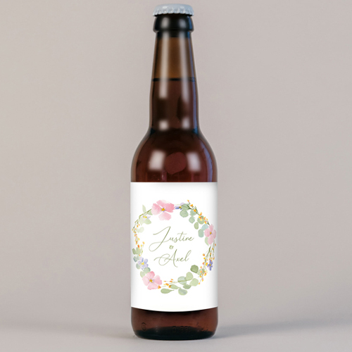 Bière de mariage Rosée à personnaliser